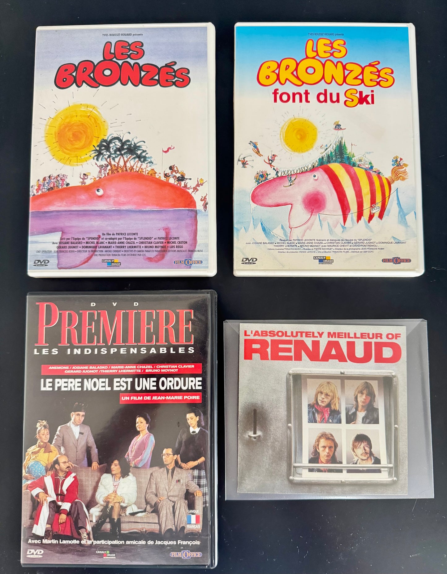 COMÉDIE FRANÇAISE – Les Bronzés + Les Bronzés font du ski + Le Père Noël est une ordure + Renaud (Lot 4 – Vintage XX)