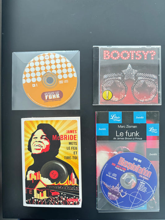 Pack Funk — Bootsy Collins (CD) + Spirit of Funk (CD1) + Le funk de James Brown à Prince (livret + CD) + Mets le feu et tire-toi (James McBride)