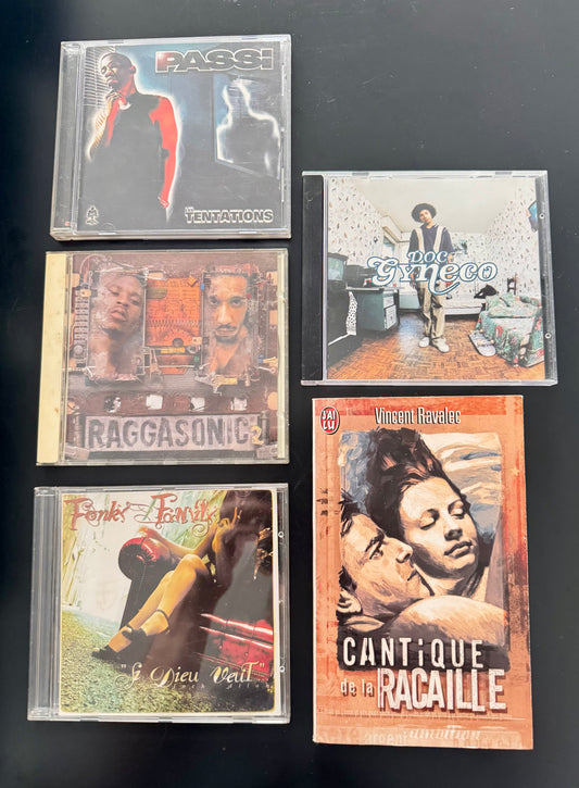 Pack Rap FR 90s – Passi, Doc Gynéco, Raggasonic 2, Fonky Family + roman “Cantique de la racaille”