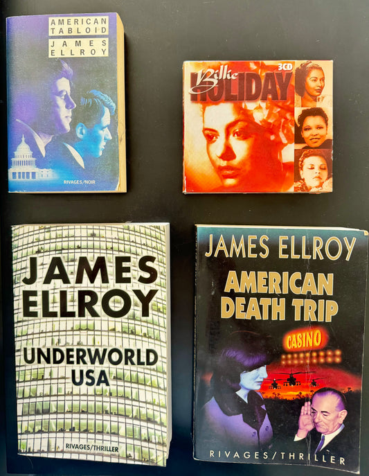 Pack Noir USA — James Ellroy (Trilogie Underworld USA complète) + Billie Holiday (Coffret 3CD)