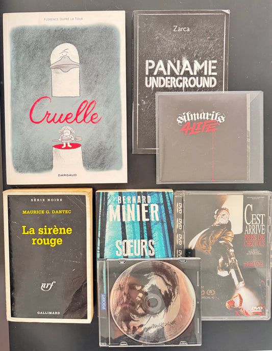 Pack Underground FR — Cruelle (BD) + Paname Underground + Dantec La sirène rouge + Minier Sœurs + DVD C’est arrivé près de chez vous + 2 CD