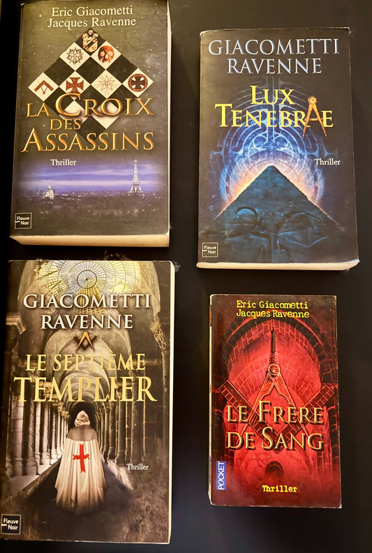 Giacometti & Ravenne – Lot de 4 thrillers (Templiers & Franc-maçonnerie)