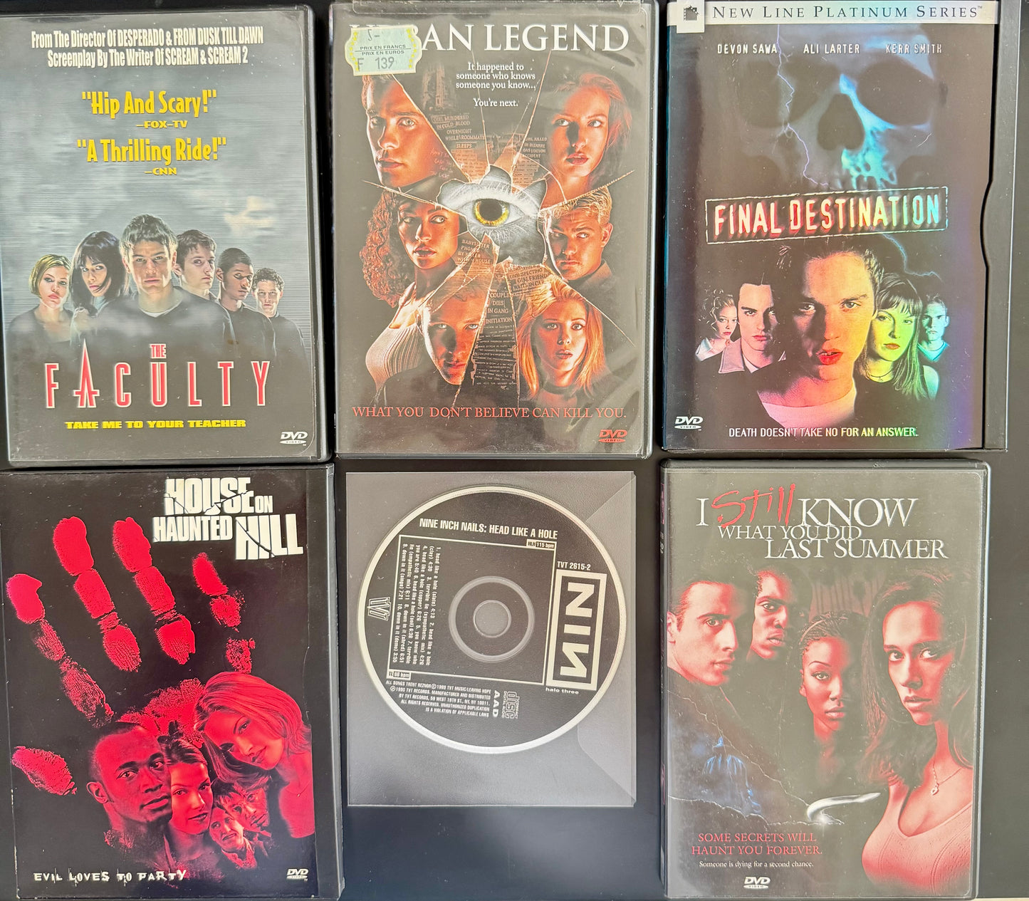 Box Teen Slashers 90s + Nine Inch Nails — 5 DVD + 1 CD