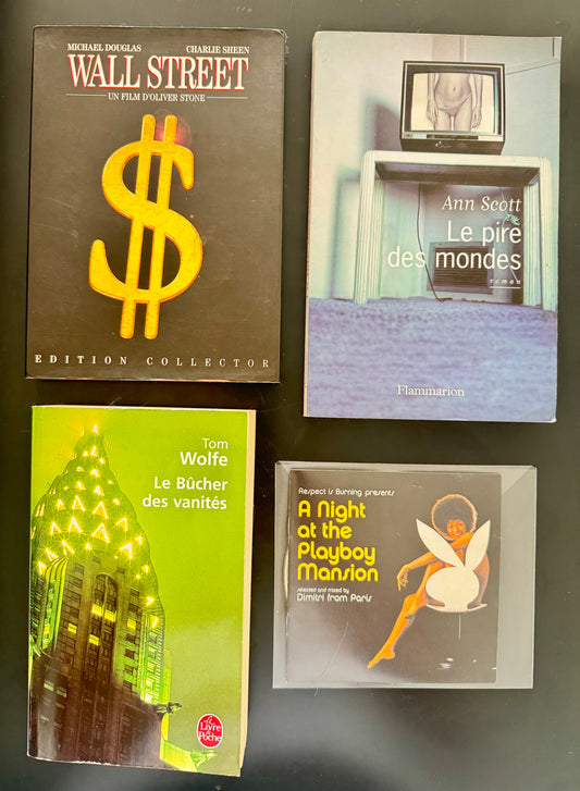 Wall Street & Vanity Pack – Film culte + 2 romans + CD Dimitri From Paris