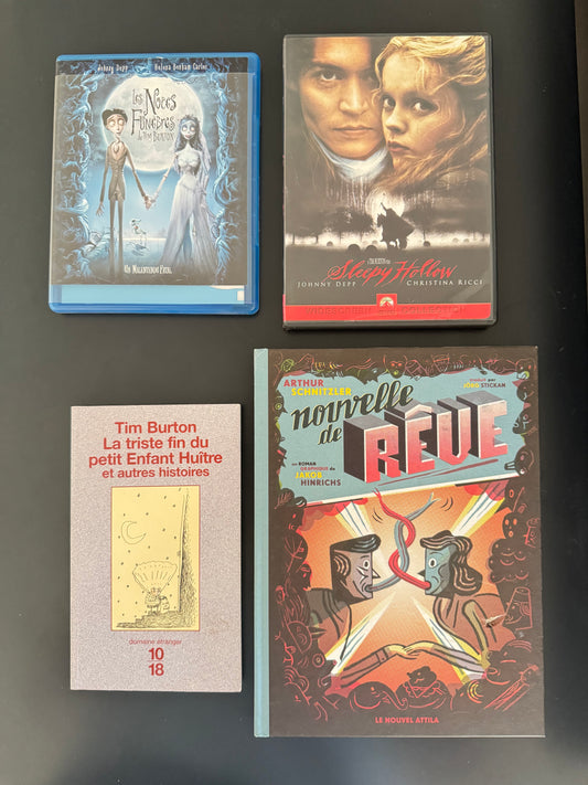 Pack Burton & Rêves sombres – Les Noces funèbres + Sleepy Hollow + 2 livres