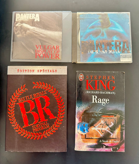 Pack culte – Pantera (2 CD) + Battle Royale (DVD Éd. Spéciale) + Stephen King/Richard Bachman Rage
