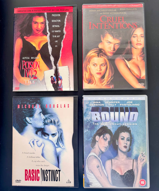 Sexy Thriller Pack 90s – Basic Instinct + Cruel Intentions + Bound (uncut) + Poison Ivy 2
