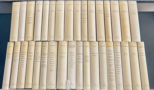 Pack Classiques FR — Collection “La Bibliothèque” (35 volumes reliés numérotés 1→35, jaquettes crème)