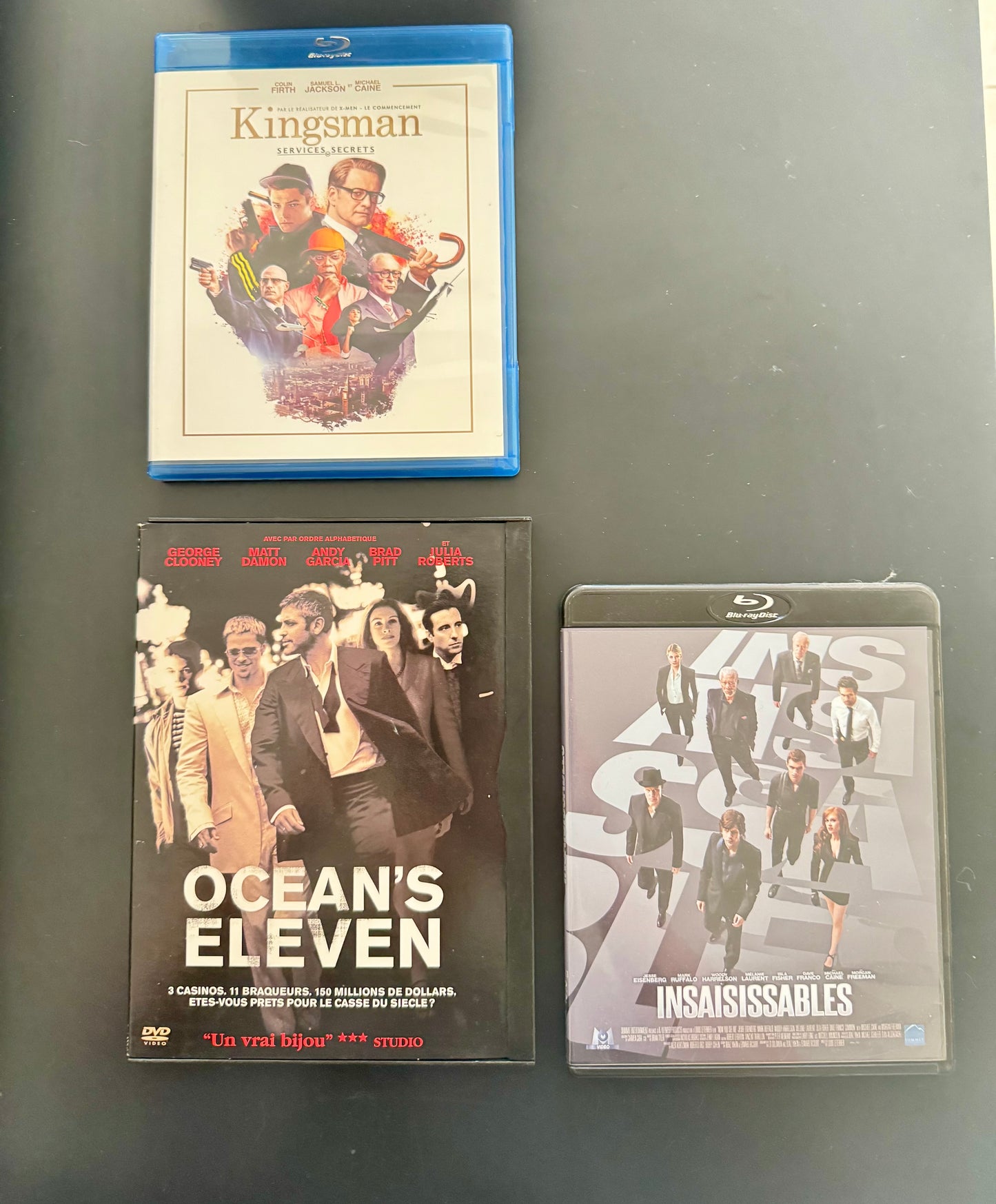 Lot Action/Heist – Kingsman (Blu-ray) + Ocean’s Eleven (DVD) + Insaisissables (Blu-ray)