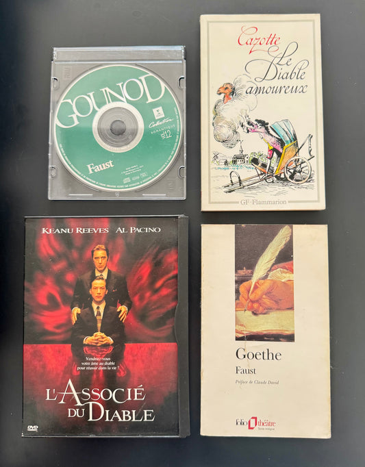Pack “Faust & le Diable” – Goethe + Cazotte (livres) + Gounod Faust (CD) + L’Associé du Diable (DVD)